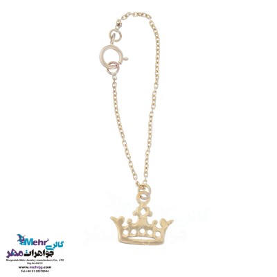 آویز ساعت طلا - طرح تاج