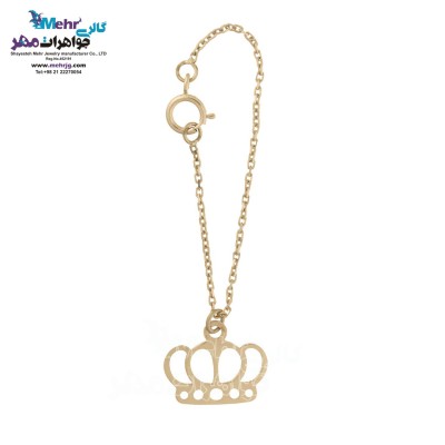 آویز ساعت طلا - طرح تاج