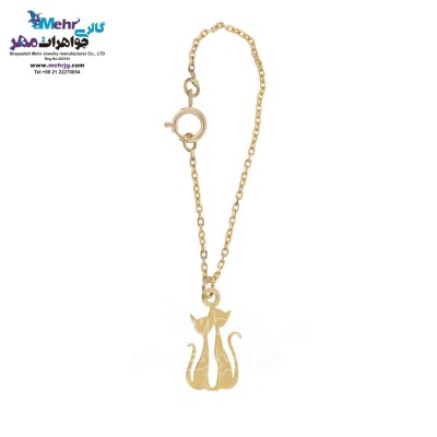 آویز ساعت طلا - طرح گربه