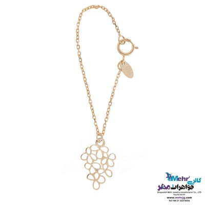 آویز ساعت طلا - طرح گل