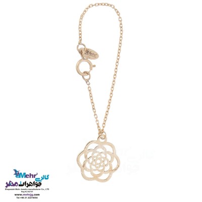 آویز ساعت طلا - طرح گل