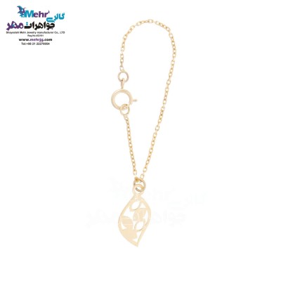 آویز ساعت طلا - طرح برگ