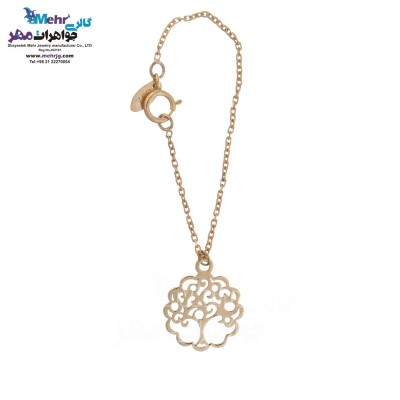 آویز ساعت طلا - طرح درخت زندگی