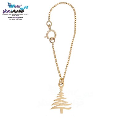 آویز ساعت طلا - طرح درخت کریسمس