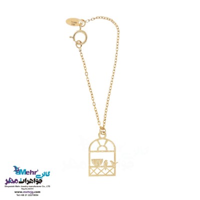 آویز ساعت طلا - طرح پنجره