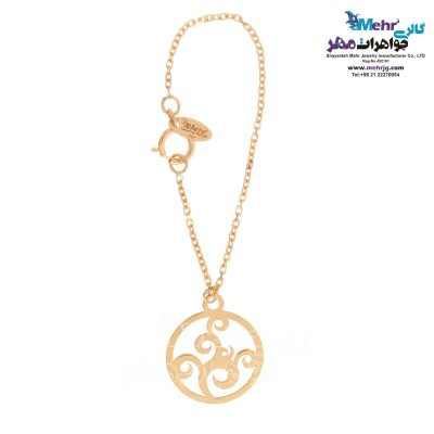 آویز ساعت طلا - طرح اسپیرال