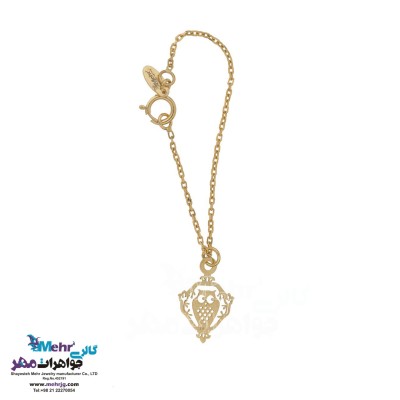 آویز ساعت طلا - طرح جغد