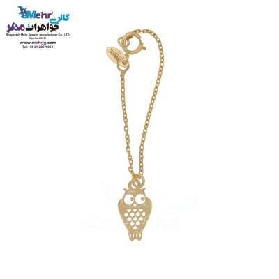 آویز ساعت طلا - طرح جغد