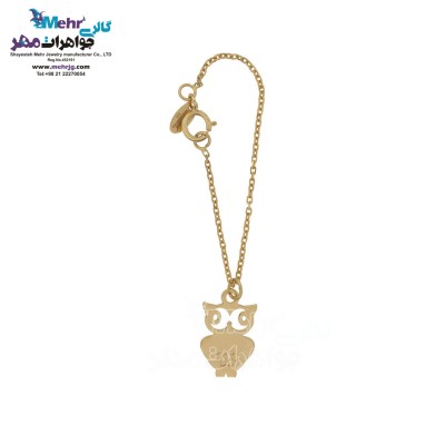 آویز ساعت طلا - طرح جغد