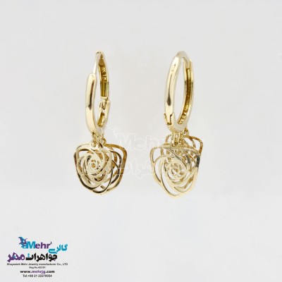 گوشواره طلا - طرح گل