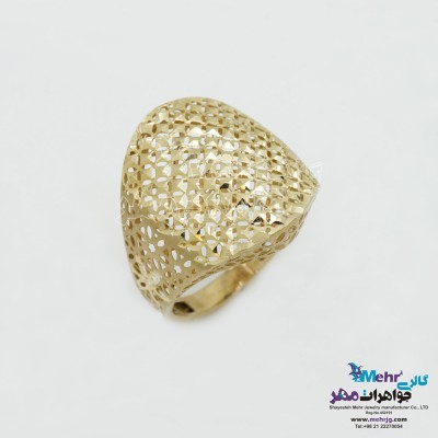 انگشتر طلا - طرح هندسی توری