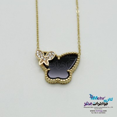 گردنبند طلا - طرح پروانه