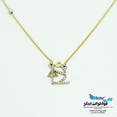 گردنبند طلا - طرح عاشقانه