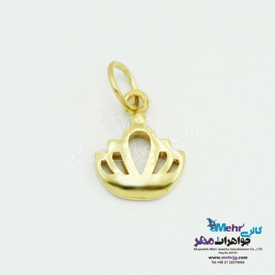 آویز طلا - طرح تاج