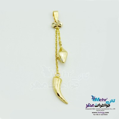 آویز طلا - طرح عاج فیل