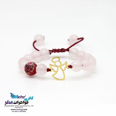 دستبند طلا و سنگ - طرح فرشته