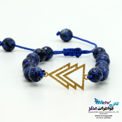 دستبند طلا و سنگ - طرح پیکان