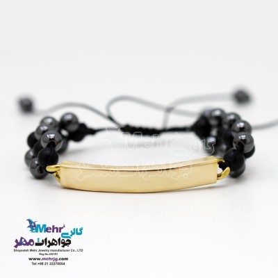 دستبند طلا و سنگ - طرح کارتیه