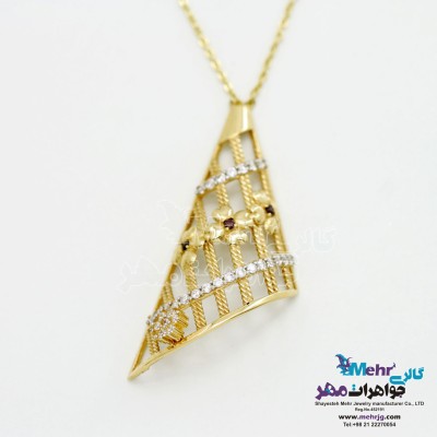 گردنبند طلا - طرح هندسی