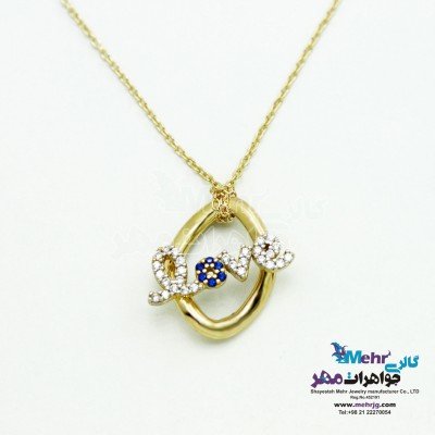 گردنبند طلا - طرح عشق
