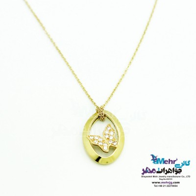 گردنبند طلا - طرح پروانه