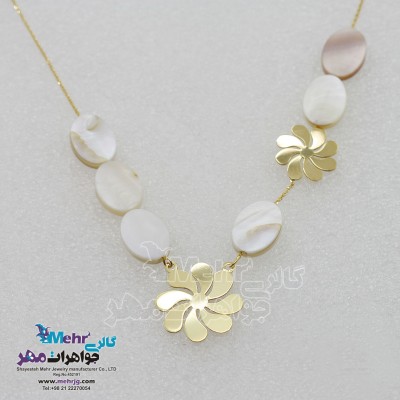 گردنبند طلا - طرح گل خورشیدی