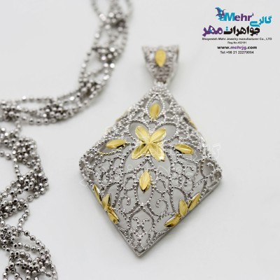 آویز طلا - طرح گل