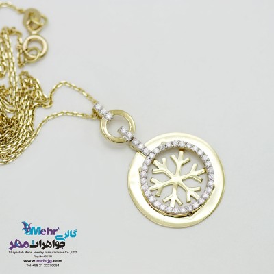 گردنبند طلا - طرح برف