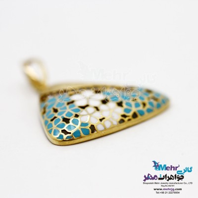 آویز طلا - طرح گل