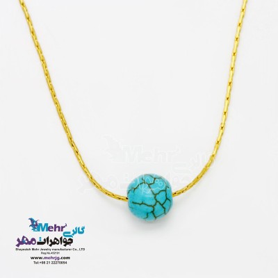 گردنبند طلا - سنگ فیروزه