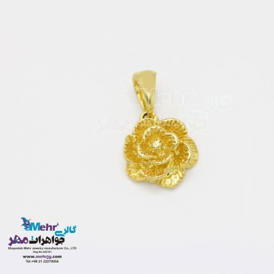 آویز طلا - طرح گل