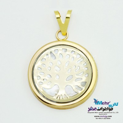آویز طلا - طرح درخت زندگی