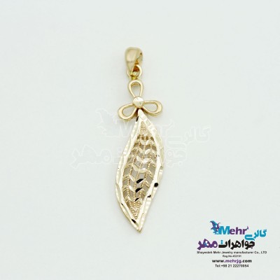 آویز طلا - طرح برگ