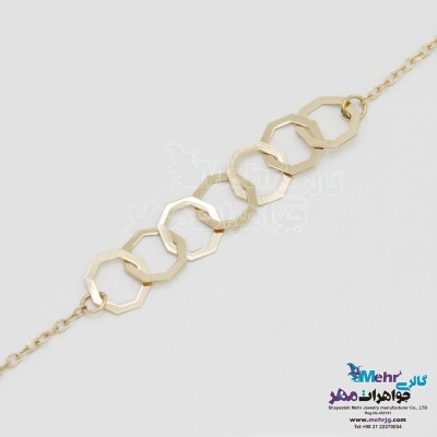 دستبند طلا - طرح هندسی