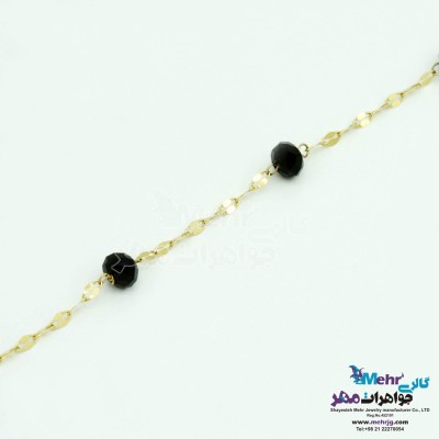 دستبند طلا و مهره - طرح استار