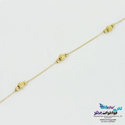 دستبند طلا - طرح گوی تراش