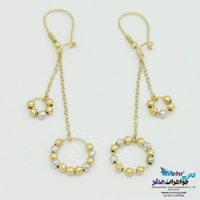 گوشواره طلا - طرح گوی تراش