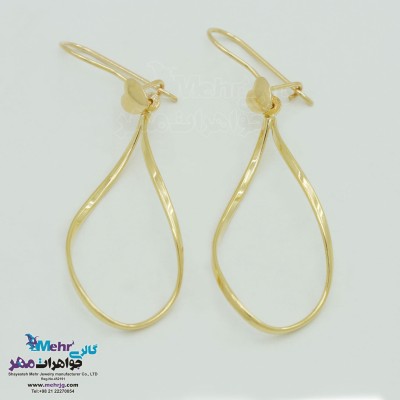 گوشواره طلا - طرح منحنی