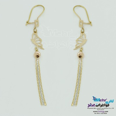 گوشواره طلا - طرح پروانه