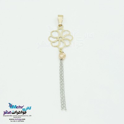 آویز طلا - طرح گل