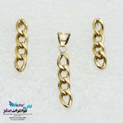 نیم ست طلا - آویز و گوشواره - طرح کارتیه