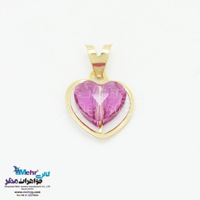 آویز طلا - سنگ سواروسکی قلب
