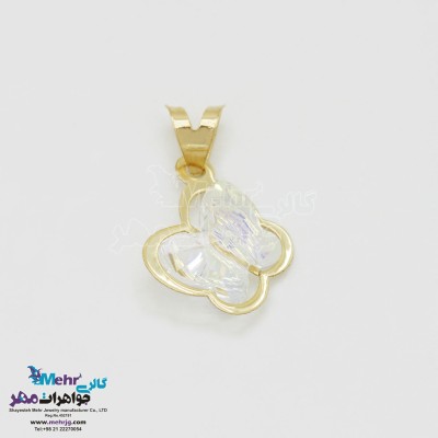 آویز طلا - سنگ سواروسکی پروانه