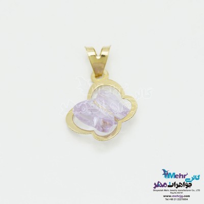 آویز طلا - سنگ سواروسکی پروانه