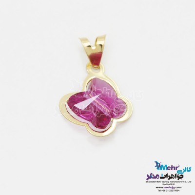 آویز طلا - سنگ سواروسکی پروانه