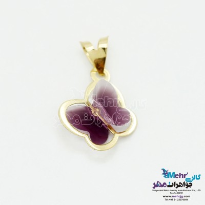 آویز طلا - سنگ سواروسکی پروانه
