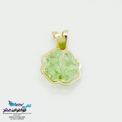 آویز طلا - سنگ سواروسکی گل