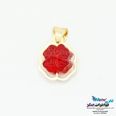 آویز طلا - سنگ سواروسکی گل