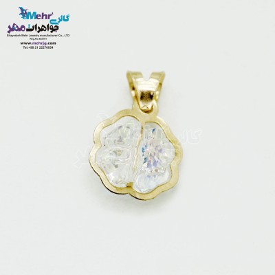 آویز طلا - سنگ سواروسکی گل