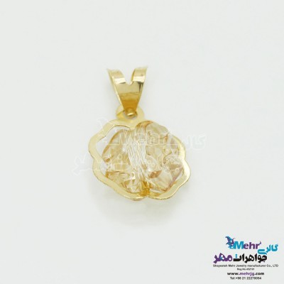 آویز طلا - سنگ سواروسکی گل